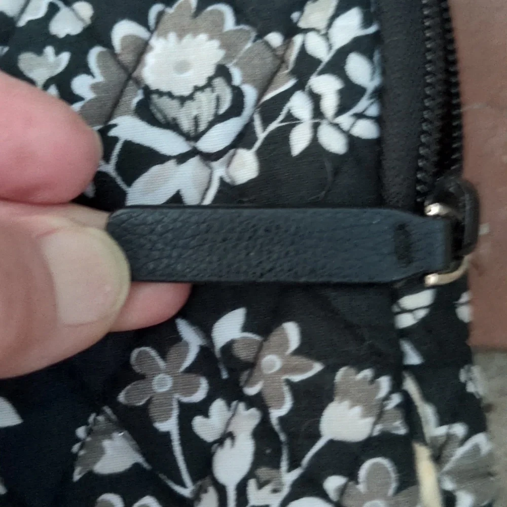 Vera Bradley Floral Black and White Tablet Sleeve With Zip Closure